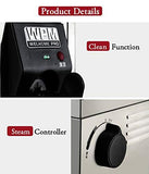 Hanchen Commercial Milk Frother, Automatic Milk Steamer Electric Coffee Frothing Machine 800ml Professional Double Hole Pump Embossed Coffee Milk Frother One Year Warranty