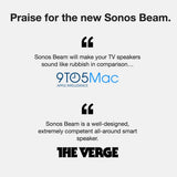 Sonos Beam - Smart TV Sound Bar with Amazon Alexa Built-in - Black
