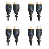 50ft (15.2M) High Speed HDMI Cable Male to Male with Ethernet Black (50 Feet/15.2 Meters) Supports 4K 30Hz, 3D, 1080p and Audio Return CNE68016 (4 Pack)