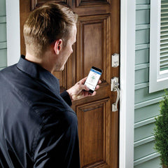 Schlage Sense Smart Deadbolt with Camelot Trim Satin Nickel (BE479 CAM 619), Works with Alexa - BE479AA V CAM 619