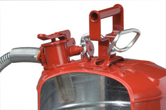 Justrite 7250130 Galvanized Steel, AccuFlow Type II Red Safety Can with 1
