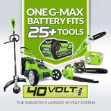Greenworks 40V 185 MPH Variable Speed Cordless Blower Vacuum, 4.0 AH Battery Included 24322